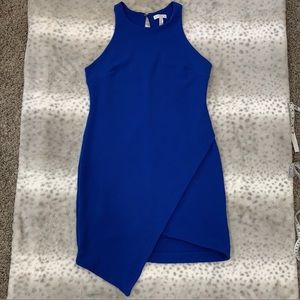 Leith Asymmetrical Dress (Medium) in Royal Blue